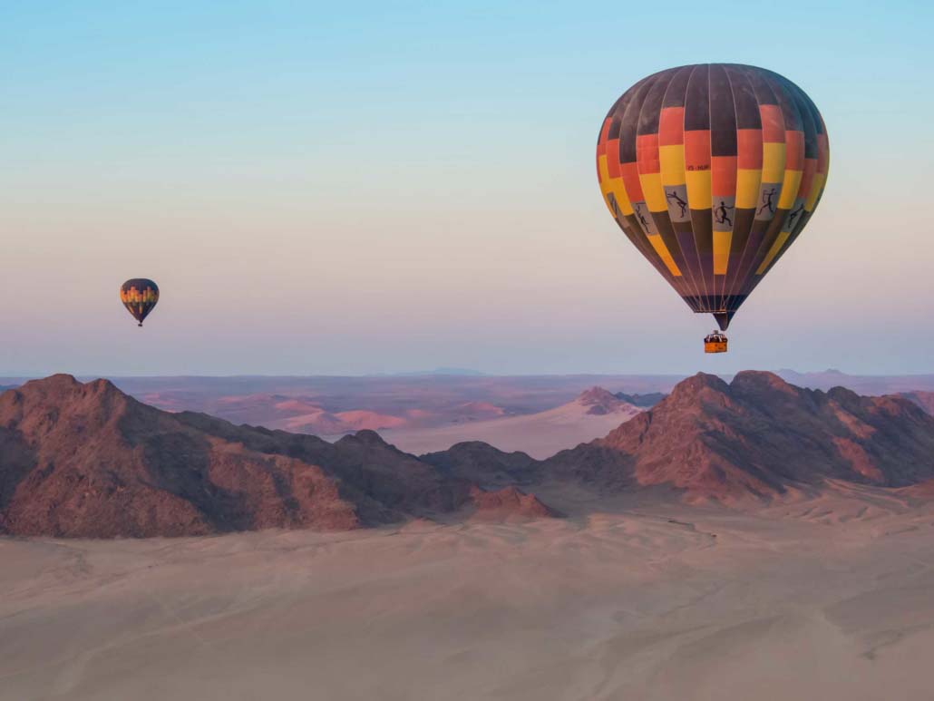 Hot Air Balloon on a Namibia Luxury Safari